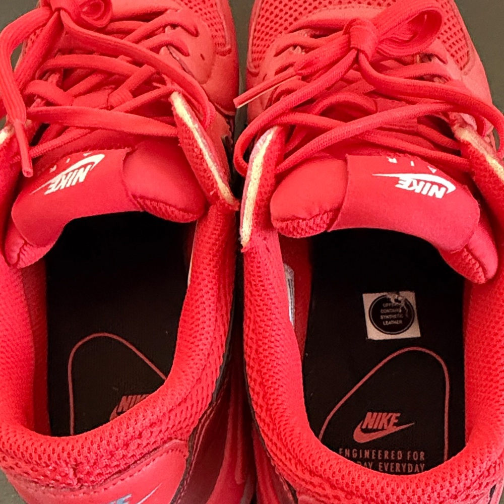 Nike Air Max Excee Red Women's Air Sneakers with Black Swoosh. - Picture 8 of 12